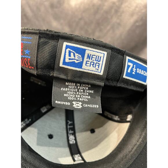 New Era Hat Size 7 1/2 Black Yankee - Picture 8 of 8